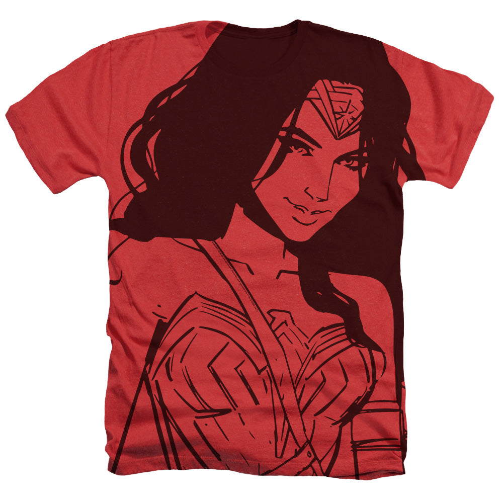 WONDER WOMAN MOVIE/WW SMILE - ADULT HEATHER - RED