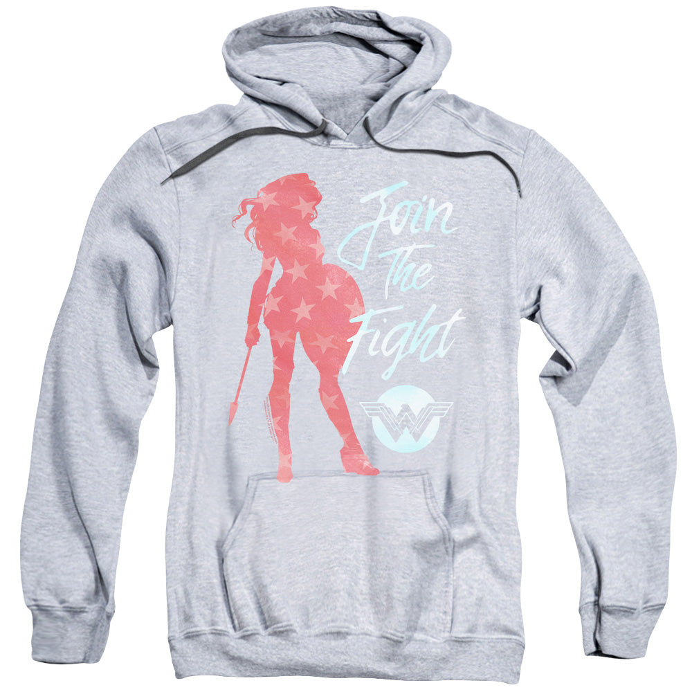 WONDER WOMAN MOVIE/FREEDOM FIGHT - ADULT PULLOVER HOODIE - ATHLETIC HEATHER