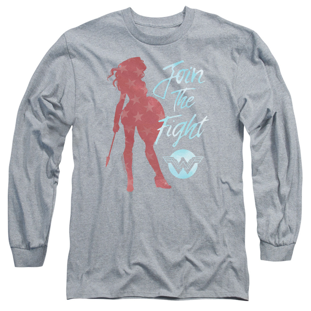 WONDER WOMAN MOVIE/FREEDOM FIGHT -  L/S ADULT 18/1  - ATHLETIC HEATHER