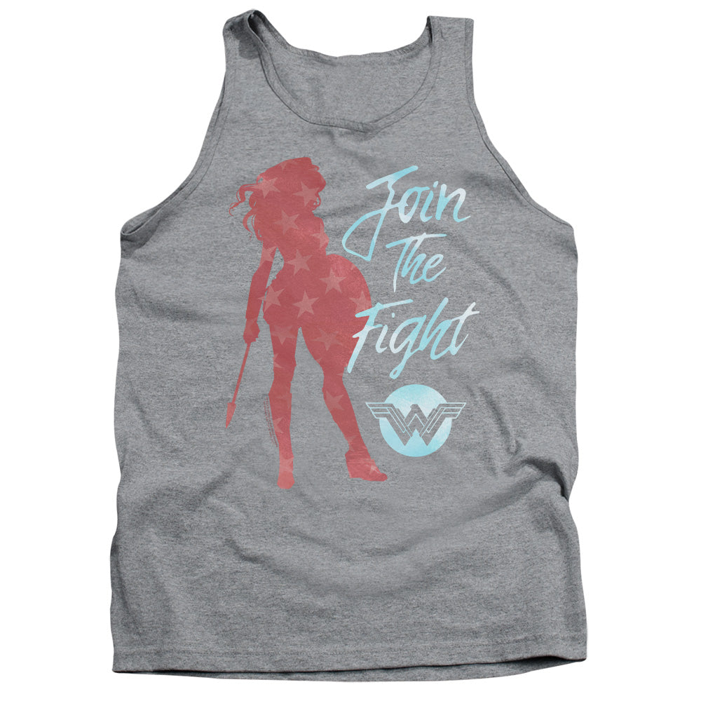 WONDER WOMAN MOVIE/FREEDOM FIGHT - ADULT TANK - ATHLETIC HEATHER