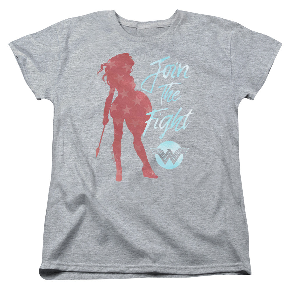 WONDER WOMAN MOVIE/FREEDOM FIGHT - S/S WOMENS TEE - ATHLETIC HEATHER
