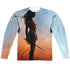 WONDER WOMAN MOVIE/POSTER (FRONT/BACK PRINT) - L/S ADULT POLY CREW  - MULTI
