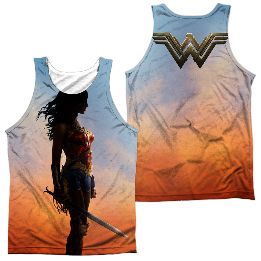 WONDER WOMAN MOVIE/POSTER (FRONT/BACK PRINT) - ADULT POLY TANK TOP - MULTI
