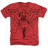 WONDER WOMAN MOVIE/SHIELD OF WONDER - ADULT HEATHER - RED