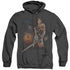 WONDER WOMAN MOVIE/FIERCE - ADULT HEATHER HOODIE - BLACK