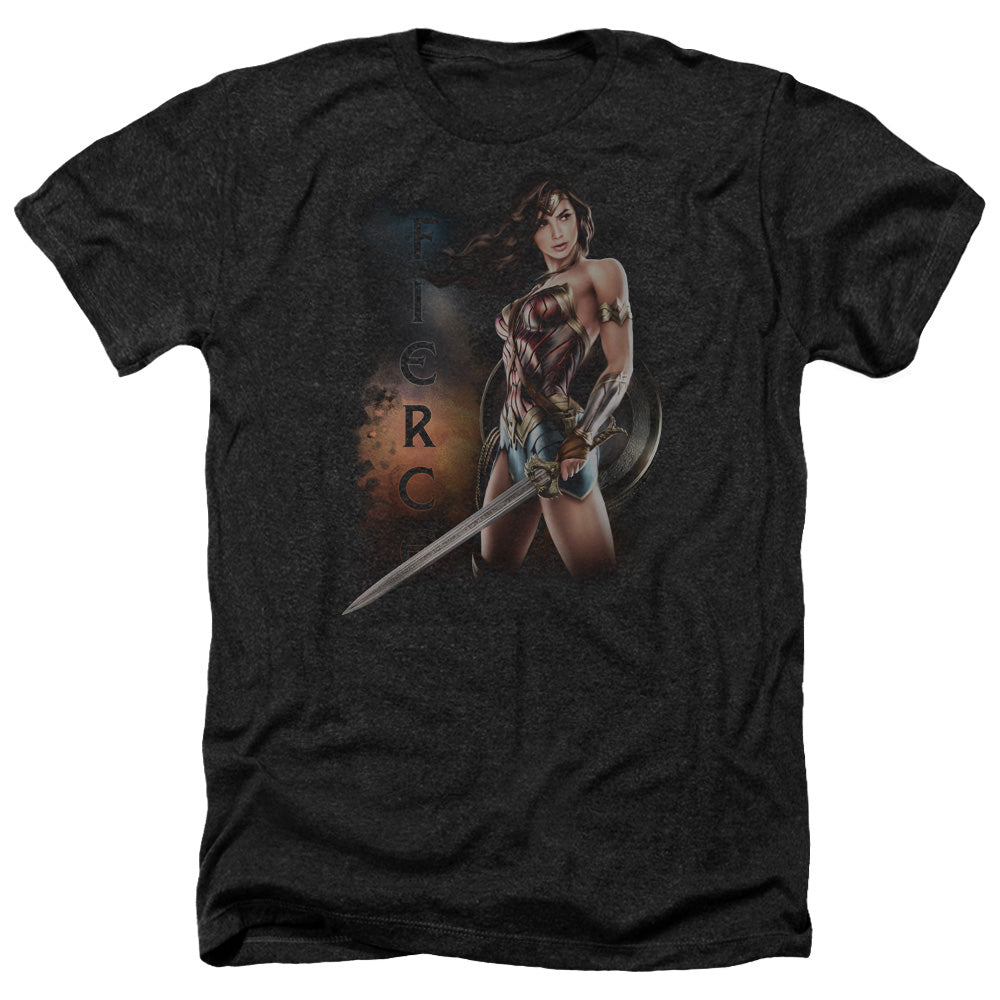 WONDER WOMAN MOVIE/FIERCE - ADULT HEATHER - BLACK