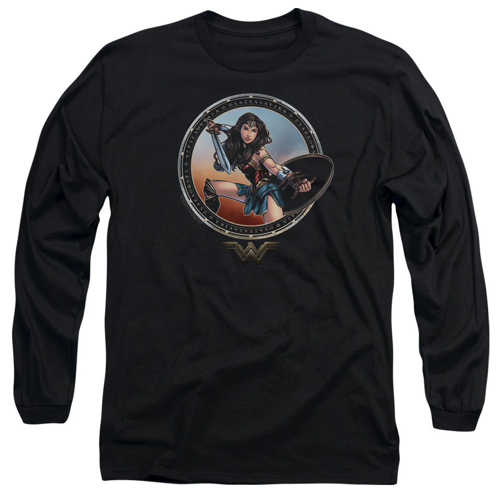 WONDER WOMAN MOVIE/BATTLE POSE -  L/S ADULT 18/1  - BLACK