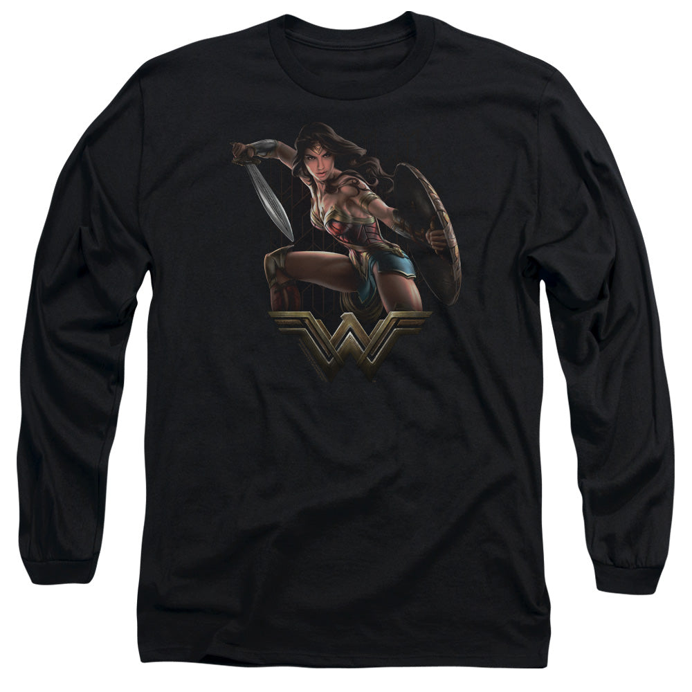 WONDER WOMAN MOVIE/FIGHT -  L/S ADULT 18/1  - BLACK