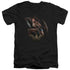 WONDER WOMAN MOVIE/FIGHT - S/S ADULT V-NECK 30/1 - BLACK