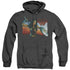 WONDER WOMAN MOVIE/WARRIOR WOMAN - ADULT HEATHER HOODIE - BLACK