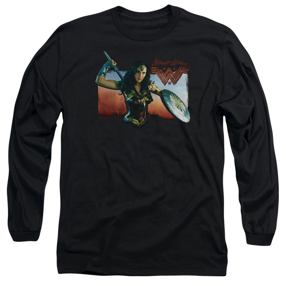 WONDER WOMAN MOVIE/WARRIOR WOMAN -  L/S ADULT 18/1  - BLACK