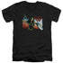 WONDER WOMAN MOVIE/WARRIOR WOMAN - S/S ADULT V-NECK 30/1 - BLACK