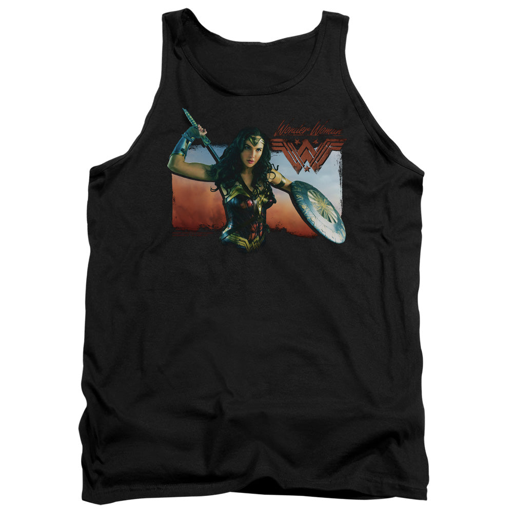 WONDER WOMAN MOVIE/WARRIOR WOMAN - ADULT TANK - BLACK