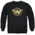 WONDER WOMAN MOVIE/LASSO LOGO - ADULT CREWNECK SWEATSHIRT - BLACK