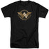 WONDER WOMAN MOVIE/LASSO LOGO - S/S ADULT TALL 18/1 - BLACK