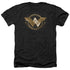 WONDER WOMAN MOVIE/LASSO LOGO - ADULT HEATHER - BLACK
