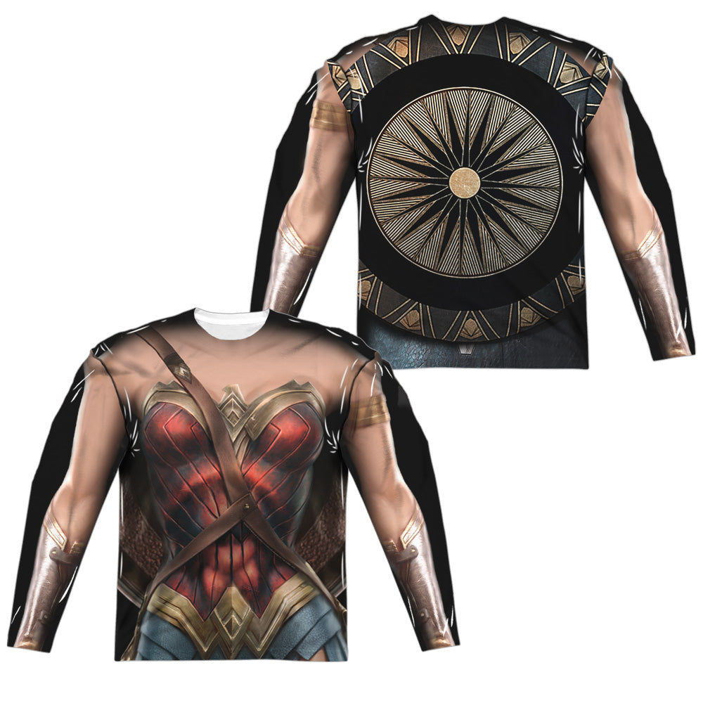 WONDER WOMAN MOVIE/WONDER UNIFORM (FRONT/BACK PRINT) - L/S ADULT POLY CREW  - MULTI