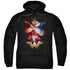 WONDER WOMAN MOVIE/ARMS CROSSED - ADULT PULLOVER HOODIE - BLACK