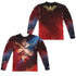 WONDER WOMAN MOVIE/ARMS CROSSED (FRONT/BACK PRINT) - L/S ADULT POLY CREW  - MULTI
