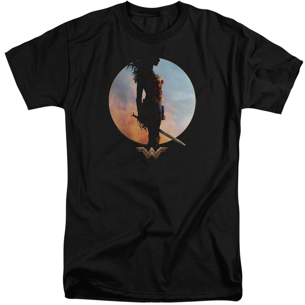 WONDER WOMAN MOVIE/WISDOM AND WONDER - S/S ADULT TALL 18/1 - BLACK