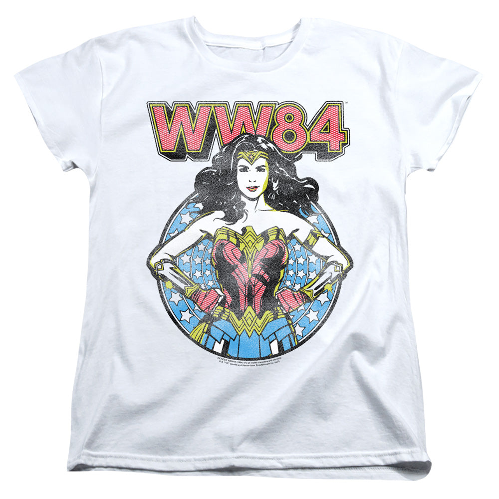 WONDER WOMAN 84/STAR CIRCLE - S/S WOMENS TEE - WHITE