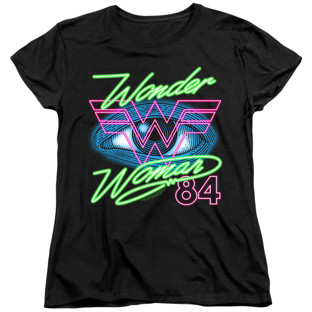 WONDER WOMAN 84/84 EYE - S/S WOMENS TEE - BLACK