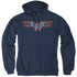 WONDER WOMAN 84/NEON BEAT - ADULT PULLOVER HOODIE - NAVY