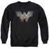 WONDER WOMAN 84/STATIC LOGO - ADULT CREWNECK SWEATSHIRT - BLACK