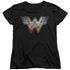 WONDER WOMAN 84/STATIC LOGO - S/S WOMENS TEE - BLACK