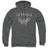WONDER WOMAN 84/STATIC TV LINES - ADULT PULLOVER HOODIE - CHARCOAL