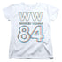 WONDER WOMAN 84/3D HYPE LOGO - S/S WOMENS TEE - WHITE