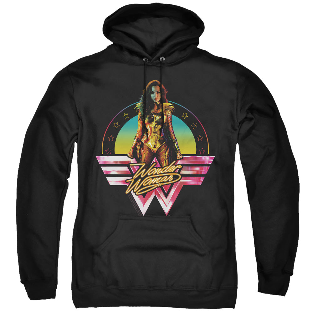 WONDER WOMAN 84/COLOR POP - ADULT PULLOVER HOODIE - BLACK
