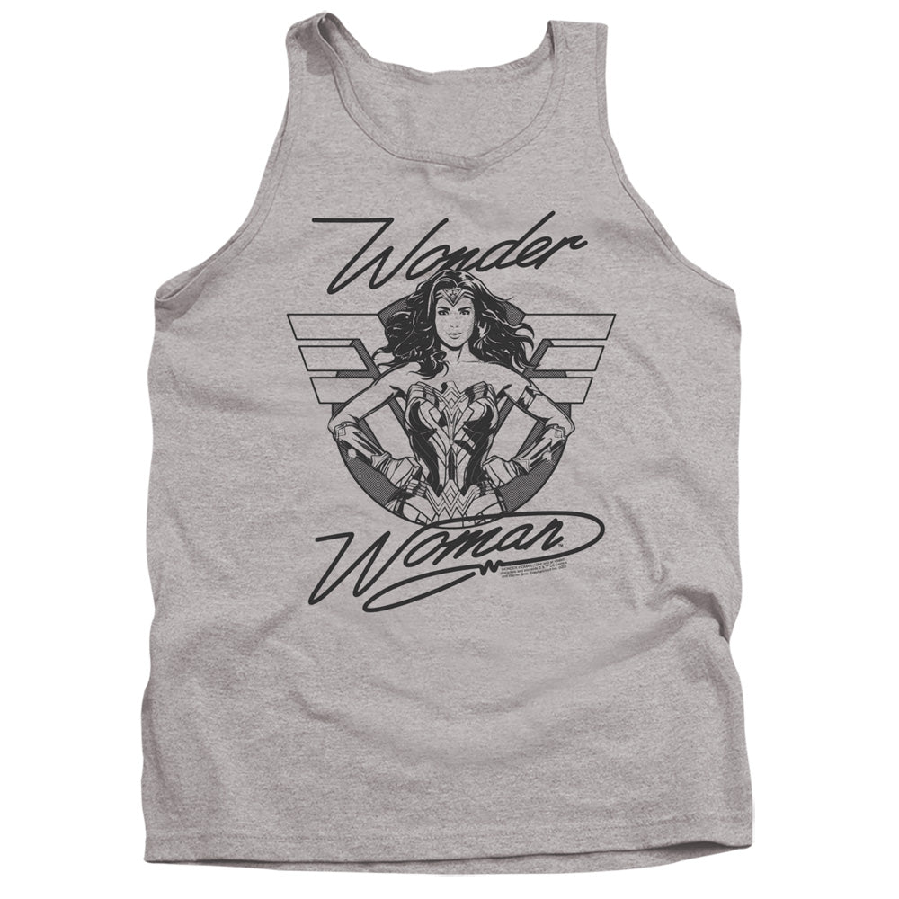 WONDER WOMAN 84/DETERMINED WONDER - ADULT TANK - ATHLETIC HEATHER