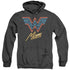 WONDER WOMAN 84/WONDER MOM NEON - ADULT HEATHER HOODIE - BLACK