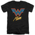 WONDER WOMAN 84/WONDER MOM NEON - S/S ADULT V-NECK 30/1 - BLACK