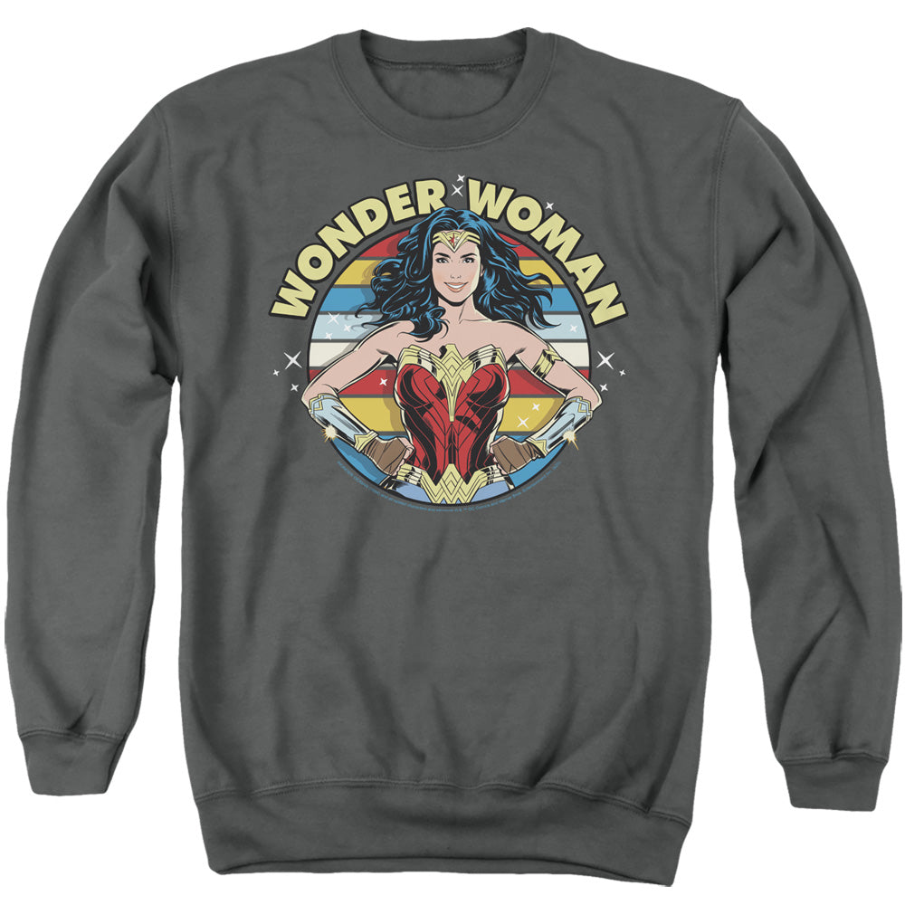 WONDER WOMAN 84/WOMAN OF WONDER - ADULT CREWNECK SWEATSHIRT - CHARCOAL