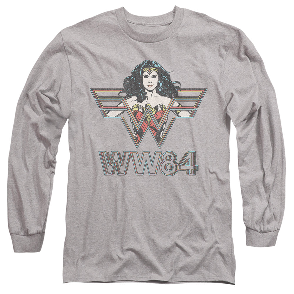 WONDER WOMAN 84/IN SYMBOL - L/S ADULT 18/1 - ATHLETIC HEATHER
