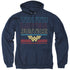 WONDER WOMAN 84/TRUTH LOVE JUSTICE - ADULT PULLOVER HOODIE - NAVY