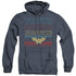 WONDER WOMAN 84/TRUTH LOVE JUSTICE - ADULT HEATHER HOODIE - NAVY