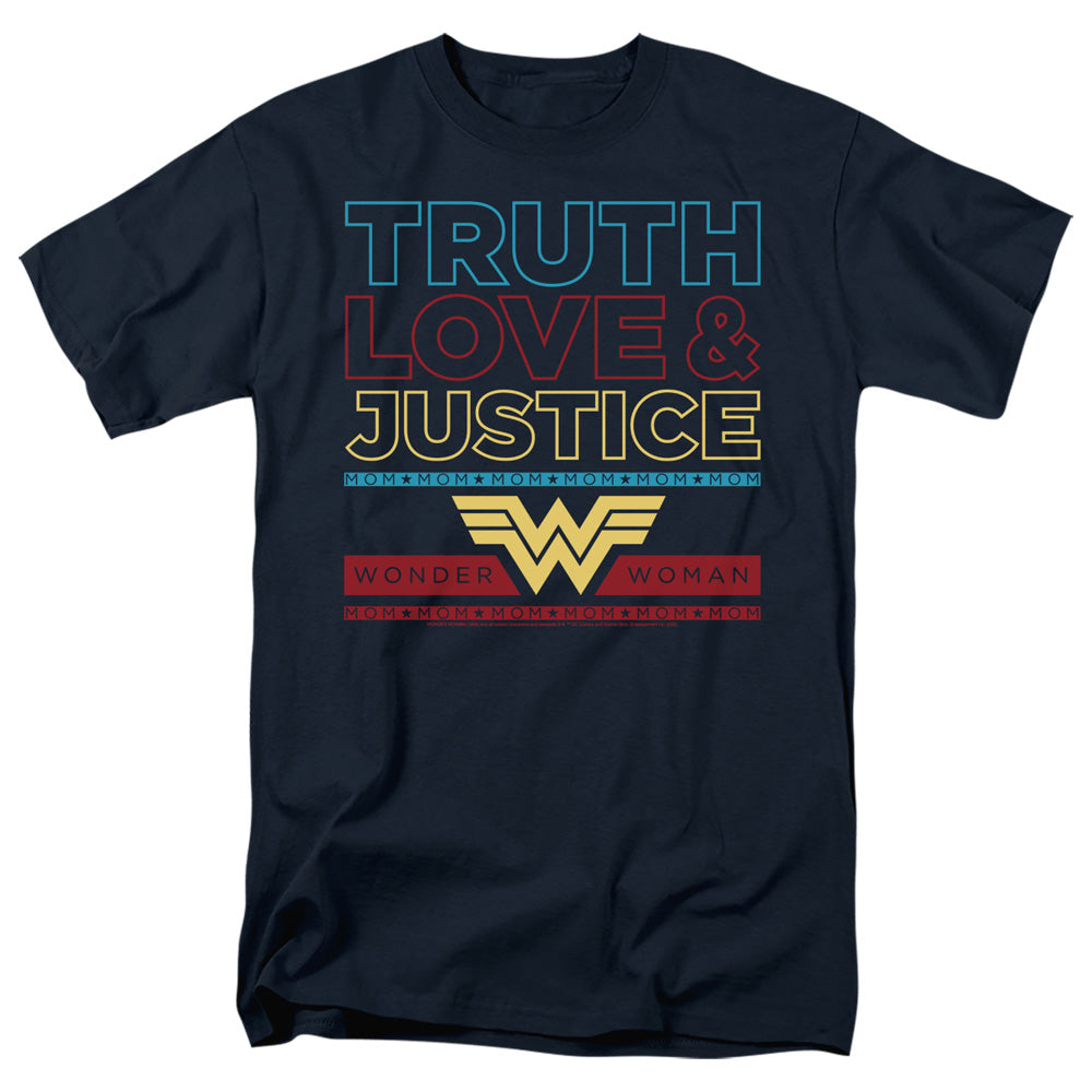 WONDER WOMAN 84/TRUTH LOVE JUSTICE - S/S ADULT 18/1 - NAVY