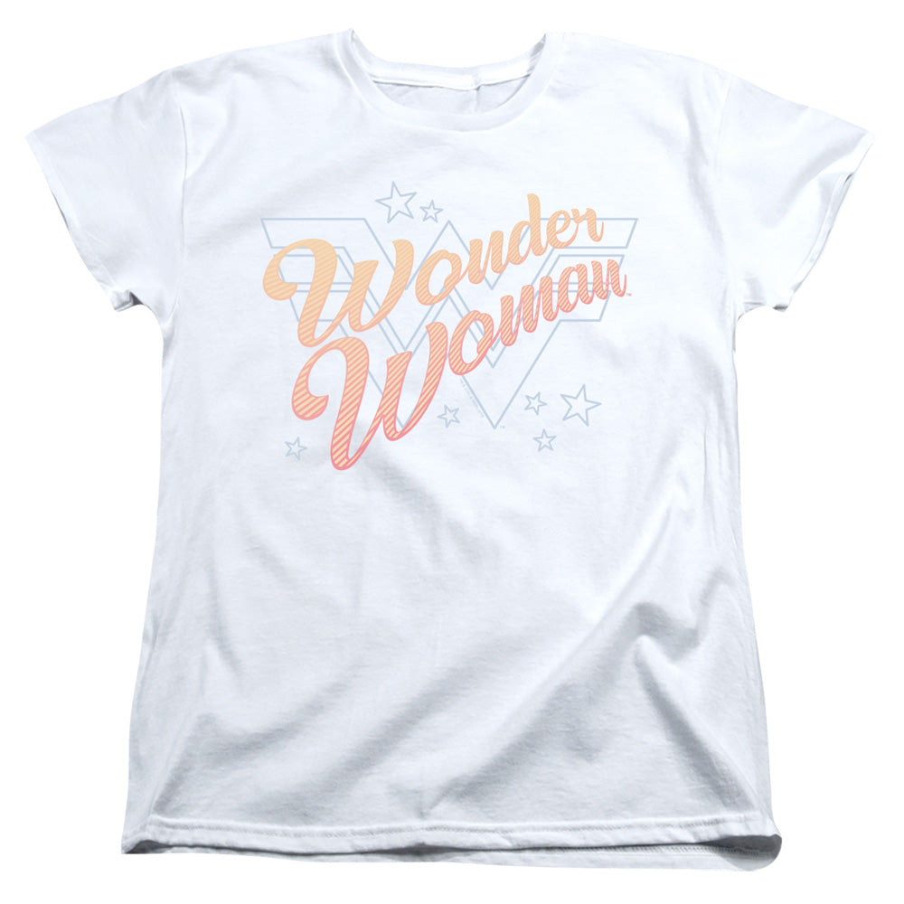 WONDER WOMAN 84/WONDER LINES - S/S WOMENS TEE - WHITE