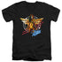 WONDER WOMAN 84/SPACE POSTER - S/S ADULT V-NECK 30/1 - BLACK