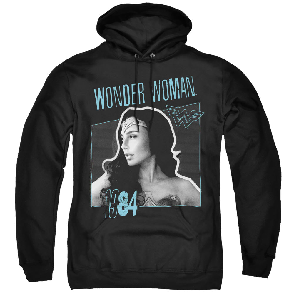WONDER WOMAN 84/SPACE POSTER - ADULT PULLOVER HOODIE - BLACK