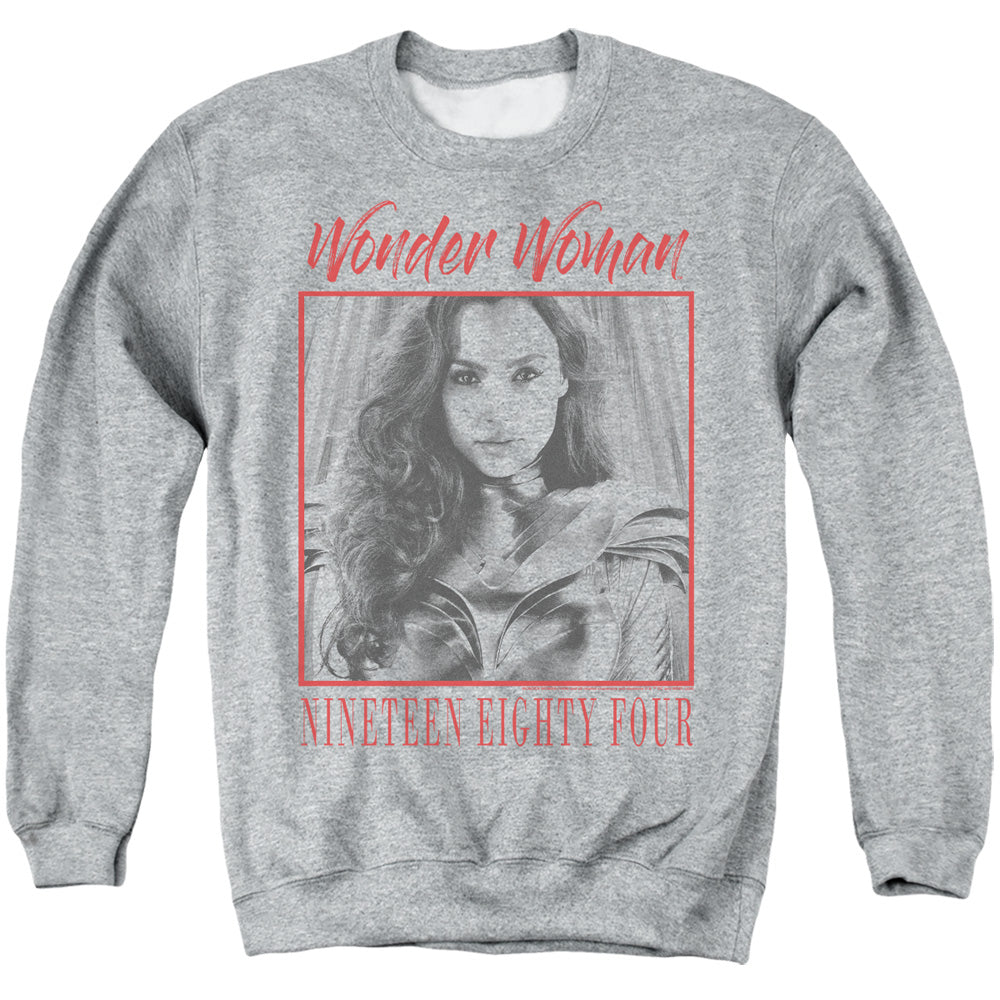 WONDER WOMAN 84/WONDER CHIC - ADULT CREWNECK SWEATSHIRT - ATHLETIC HEATHER