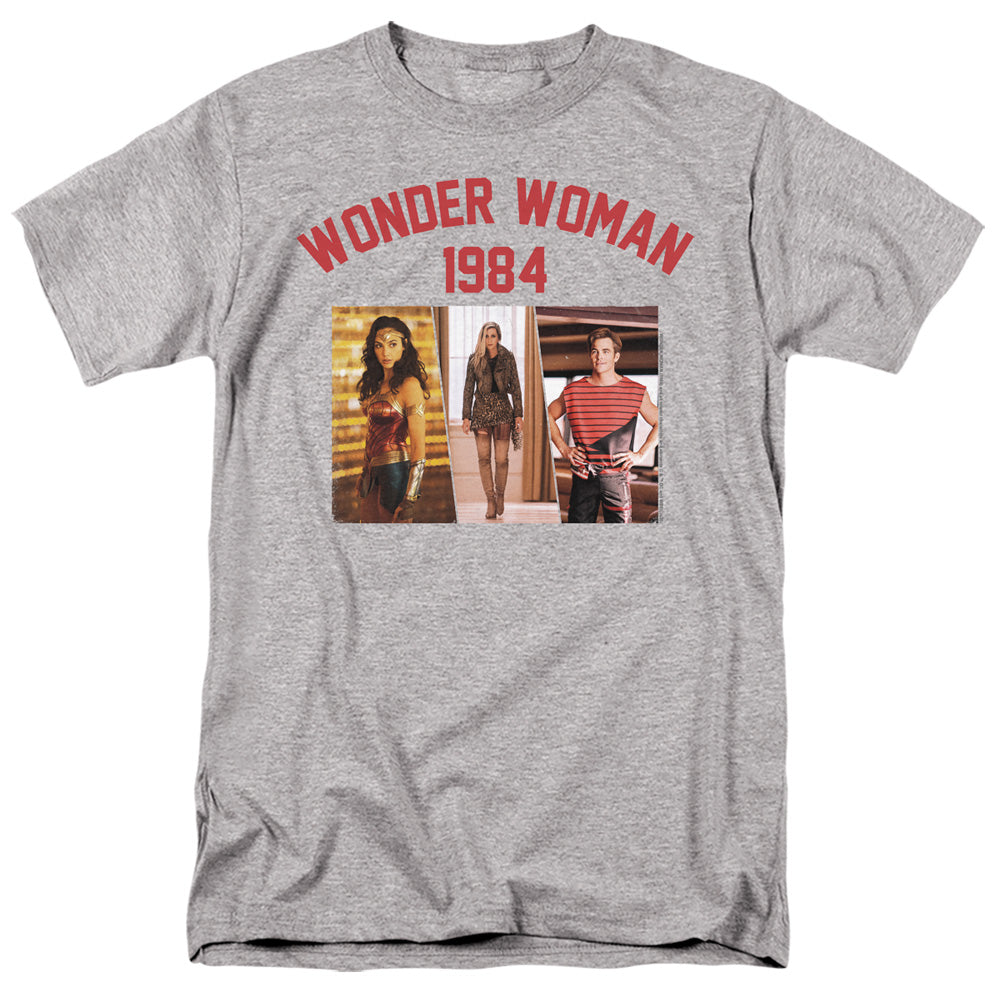 WONDER WOMAN 84/COLLEGIATE MONTAGE - S/S ADULT 18/1 - ATHLETIC HEATHER