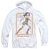 WONDER WOMAN 84/RETRO JUSTICE 84 - ADULT PULLOVER HOODIE - WHITE