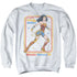 WONDER WOMAN 84/RETRO JUSTICE 84 - ADULT CREWNECK SWEATSHIRT - WHITE