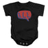 YES/WORD BUBBLE - INFANT SNAPSUIT - BLACK