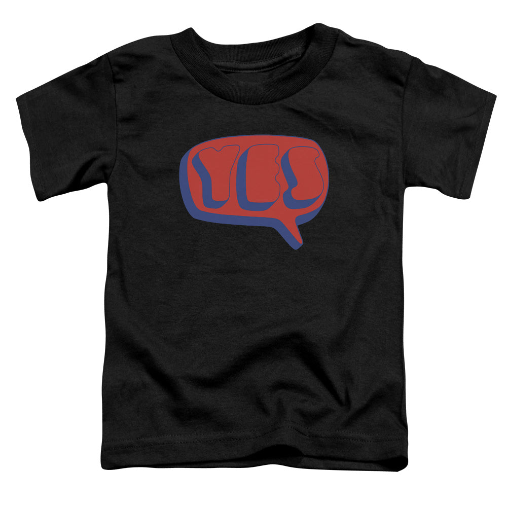 YES/WORD BUBBLE - S/S TODDLER TEE - BLACK