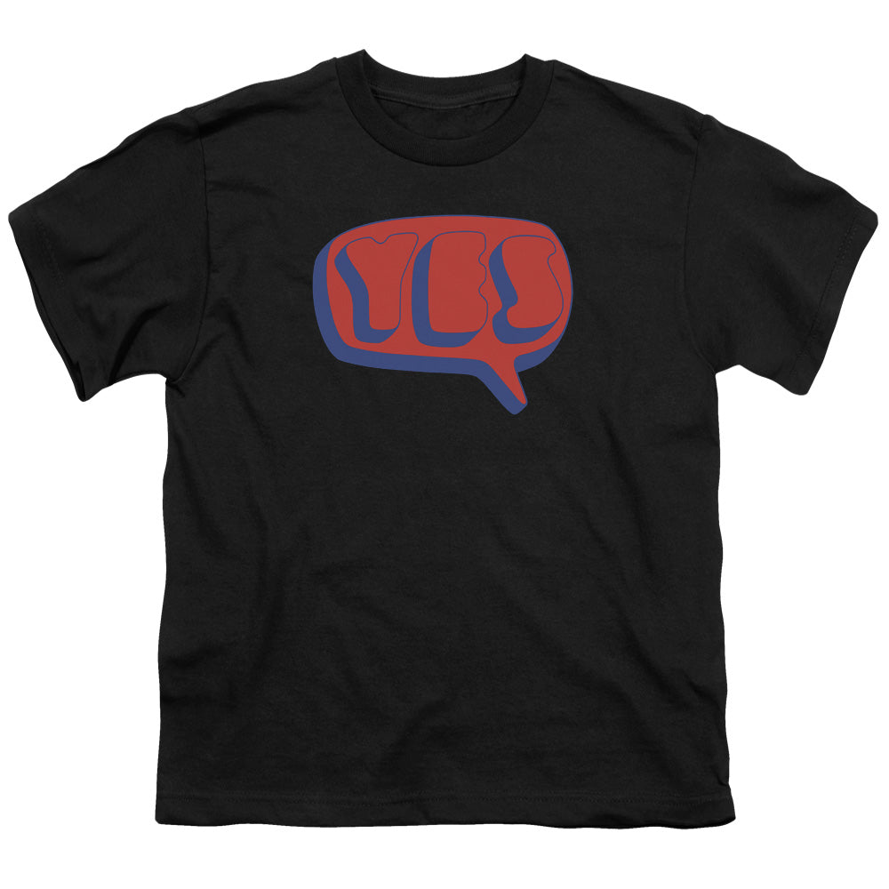 YES/WORD BUBBLE - S/S YOUTH 18/1 - BLACK